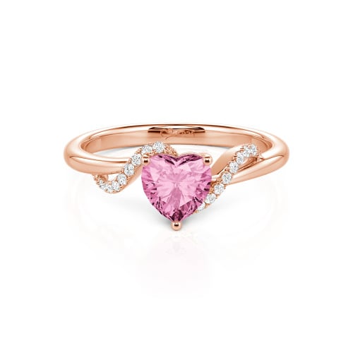 Jeulia Custom Bypass Twisted Heart Engagement Ring