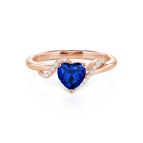 Jeulia Custom Bypass Twisted Heart Engagement Ring