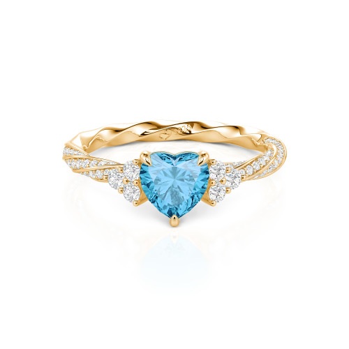 Jeulia Custom Twisted Heart Engagement Ring With Side Stone