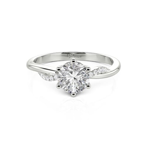 Jeulia Classic Twisted Round Cut Engagement Ring