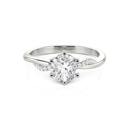 Jeulia Classic Twisted Round Cut Engagement Ring