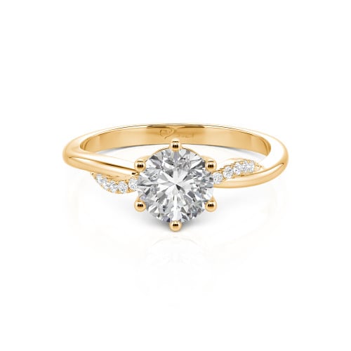 Jeulia Classic Twisted Round Cut Engagement Ring