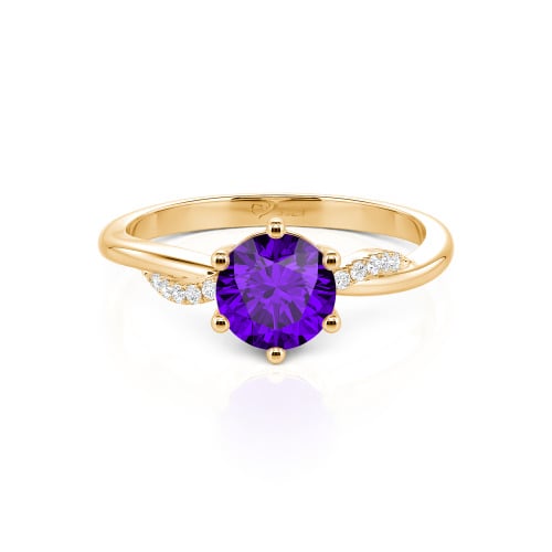 Jeulia Classic Twisted Round Cut Engagement Ring