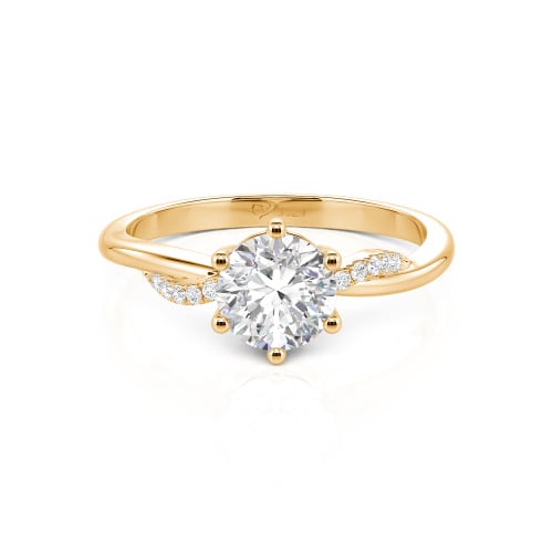Jeulia Classic Twisted Round Cut Engagement Ring