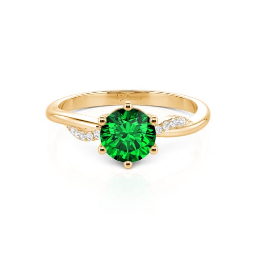 Jeulia Classic Twisted Round Cut Engagement Ring