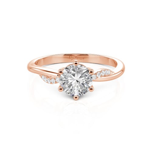 Jeulia Classic Twisted Round Cut Engagement Ring