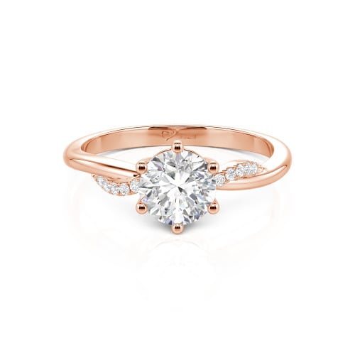 Jeulia Classic Twisted Round Cut Engagement Ring