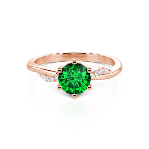 Jeulia Classic Twisted Round Cut Engagement Ring