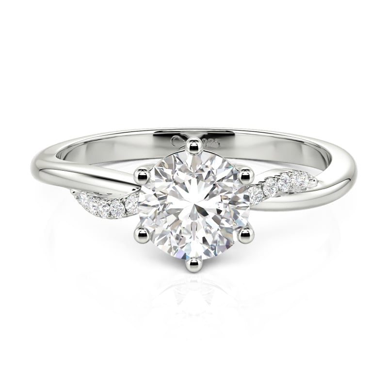 Jeulia Classic Twisted Round Cut Engagement Ring