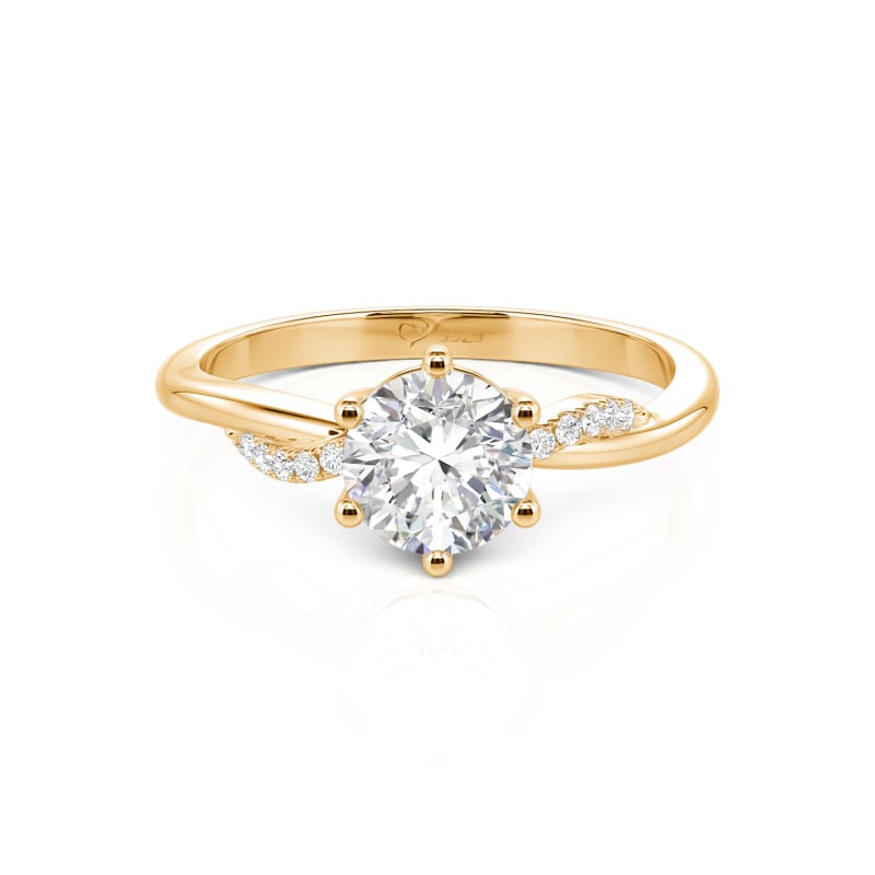 Jeulia Classic Twisted Round Cut Engagement Ring