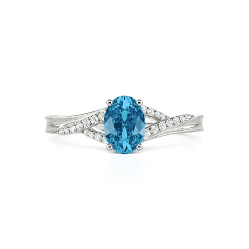 Jeulia Custom Split Shank Oval Engagement Ring