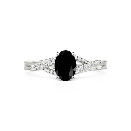 Jeulia Custom Split Shank Oval Engagement Ring