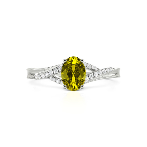 Jeulia Custom Split Shank Oval Engagement Ring