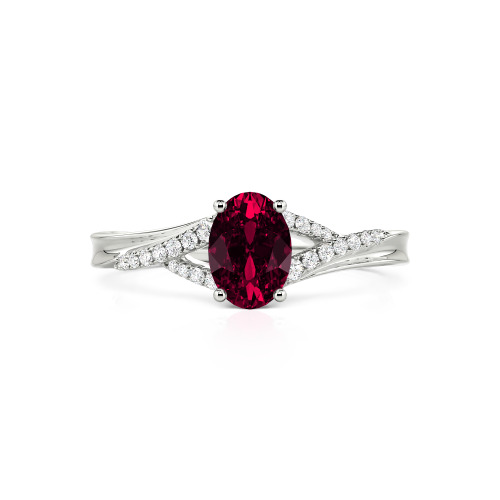 Jeulia Custom Split Shank Oval Engagement Ring