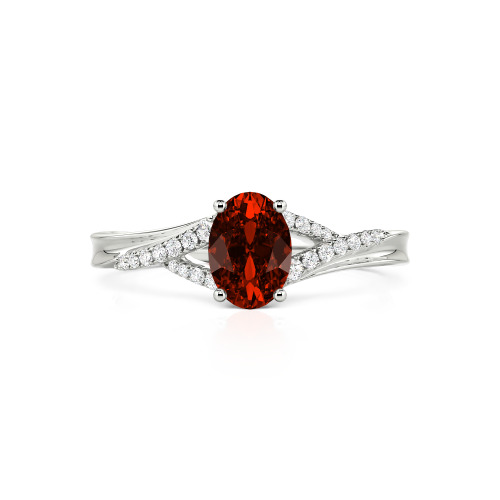 Jeulia Custom Split Shank Oval Engagement Ring