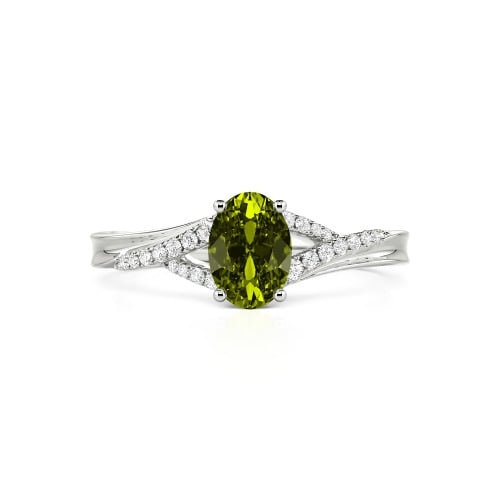 Jeulia Custom Split Shank Oval Engagement Ring