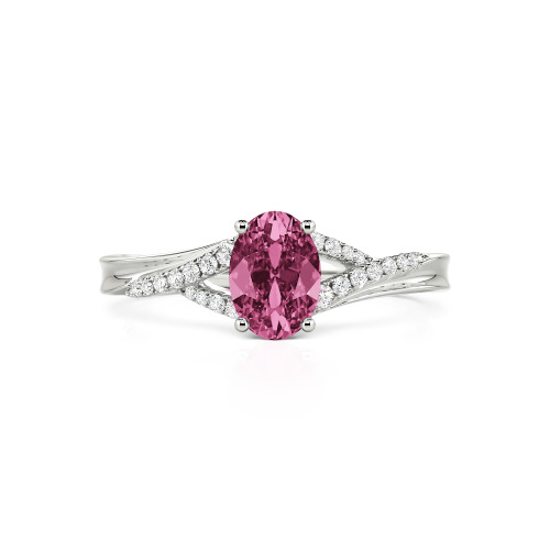 Jeulia Custom Split Shank Oval Engagement Ring