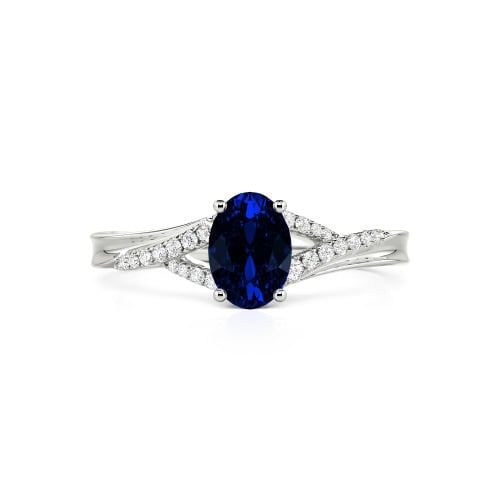 Jeulia Custom Split Shank Oval Engagement Ring