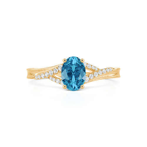 Jeulia Custom Split Shank Oval Engagement Ring