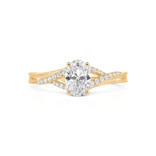 Jeulia Custom Split Shank Oval Engagement Ring