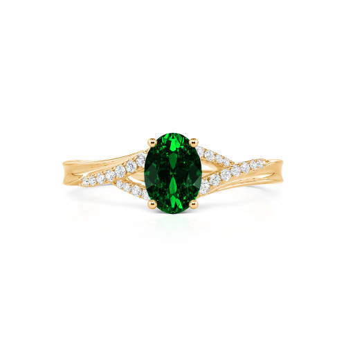 Jeulia Custom Split Shank Oval Engagement Ring