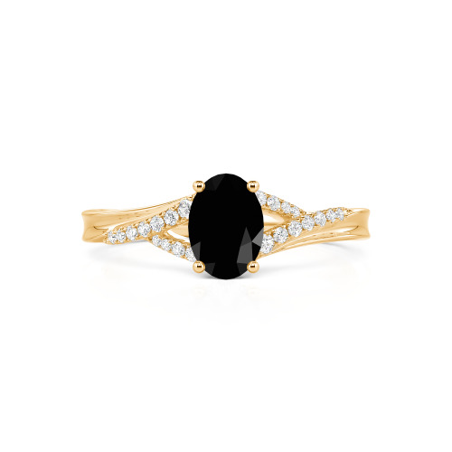 Jeulia Custom Split Shank Oval Engagement Ring