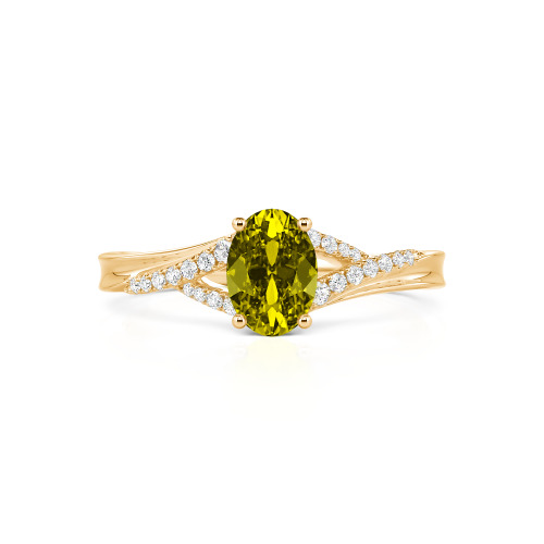 Jeulia Custom Split Shank Oval Engagement Ring
