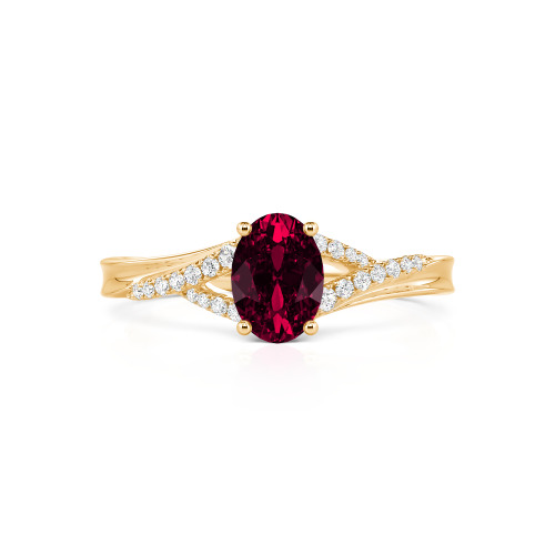 Jeulia Custom Split Shank Oval Engagement Ring