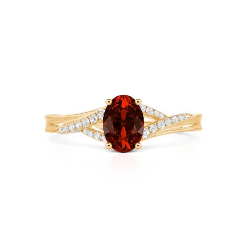 Jeulia Custom Split Shank Oval Engagement Ring