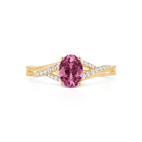 Jeulia Custom Split Shank Oval Engagement Ring