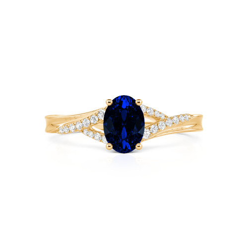 Jeulia Custom Split Shank Oval Engagement Ring