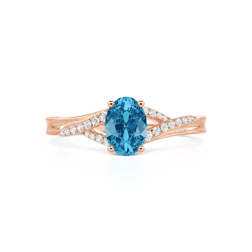 Jeulia Custom Split Shank Oval Engagement Ring