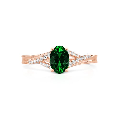 Jeulia Custom Split Shank Oval Engagement Ring