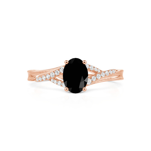 Jeulia Custom Split Shank Oval Engagement Ring