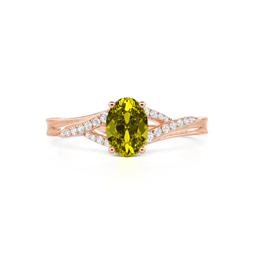 Jeulia Custom Split Shank Oval Engagement Ring