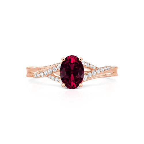 Jeulia Custom Split Shank Oval Engagement Ring