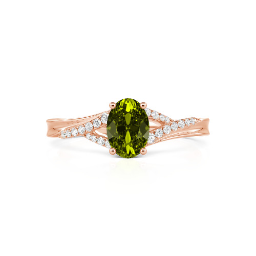 Jeulia Custom Split Shank Oval Engagement Ring