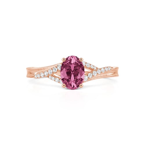 Jeulia Custom Split Shank Oval Engagement Ring