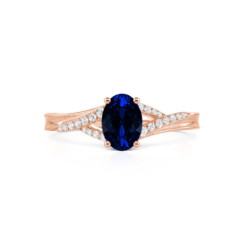 Jeulia Custom Split Shank Oval Engagement Ring