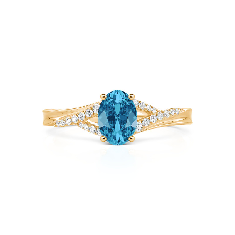 Jeulia Custom Split Shank Oval Engagement Ring
