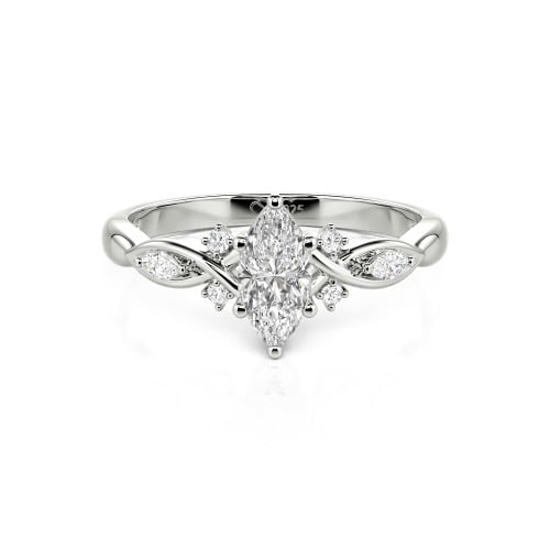 Jeulia Custom Twisted Infinity Marquise Engagement Ring