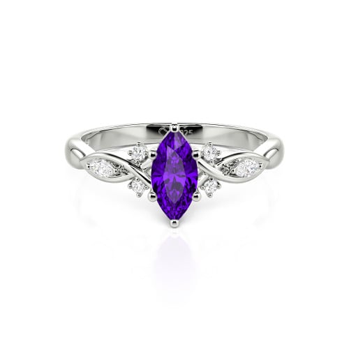 Jeulia Custom Twisted Infinity Marquise Engagement Ring