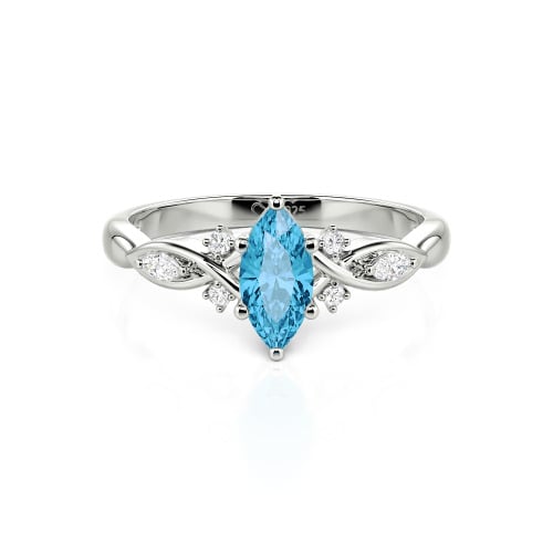 Jeulia Custom Twisted Infinity Marquise Engagement Ring