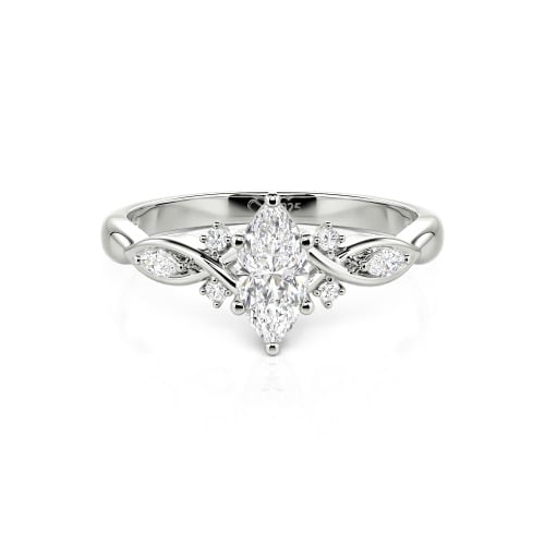 Jeulia Custom Twisted Infinity Marquise Engagement Ring