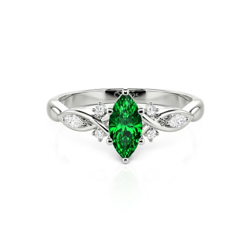 Jeulia Custom Twisted Infinity Marquise Engagement Ring