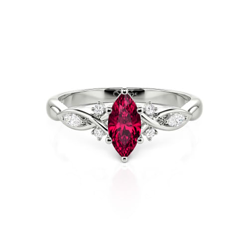 Jeulia Custom Twisted Infinity Marquise Engagement Ring