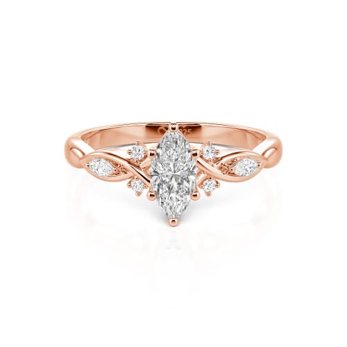Jeulia Custom Twisted Infinity Marquise Engagement Ring