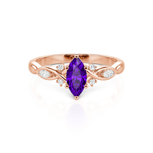 Jeulia Custom Twisted Infinity Marquise Engagement Ring
