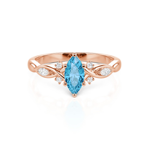 Jeulia Custom Twisted Infinity Marquise Engagement Ring