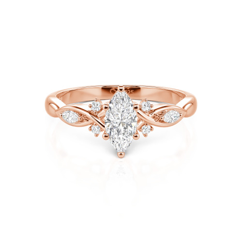 Jeulia Custom Twisted Infinity Marquise Engagement Ring